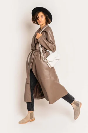 Leather coat
